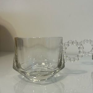 Vintage 1930s Hazel Atlas Orchard Ball & Ribbed Glass Cups